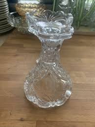 2 Vtg 24% Lead Crystal Candle Holders 5” Tall European ...