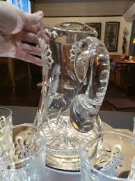 9" Jug PITCHER & 4 Tumblers- AMERICAN BRILLIANT PERIOD CUT ...