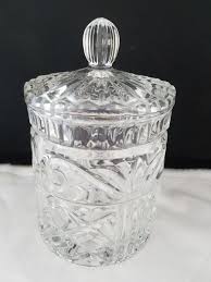 Clear Heavy Crystal? Glass Jelly Jar with Lid 3 1/2"d 5 1/2" h | eBay