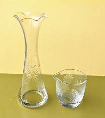 Vintage Crystal Miniature Bud Vase & Matching Watering ...
