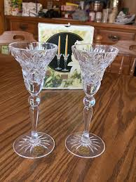 Mystique Two Crystal Candlesticks 6 1/2", 17cm, 24% Lead ...