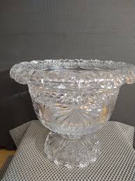 Lead Crystal Centerpiece Footed Glass Bowl 10.25" X 8.25 ...