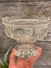 Hand Cut Lead Crystal Compote | Made in German Democratic ...