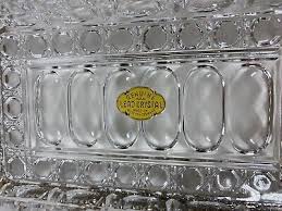 VINTAGE 1980s GENUINE LEAD CRYSTAL GLASS SERVING TRAY ...