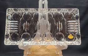 Vintage Monarch Lead Crystal Bubble Design Rectangle Glass ...