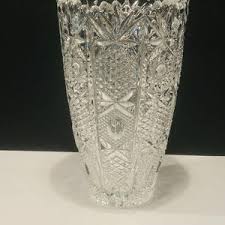 Vintage Thick Lead Crystal Vase Pineapple & Diamond Pattern 9.5" Discontinued - Etsy