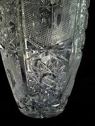 Germany Crystal Clear Star 24% Lead Crystal Large Vase 8-1/4" Tall Hand Cut | eBay