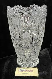 Beautiful Vintage 7" Tall Lead Cut Crystal Vase, Star of David, Saw Tooth Edge | eBay