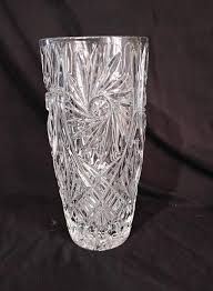 Crystal Vase Tall Lead Crystal Vase Vintage Crystal - Etsy