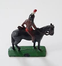 Mini Vintage Metal Indian Figure With a Rifle Riding ...