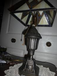 Vintage Antique Victorian Stone Glass Table Lamp 112424 Q - Etsy