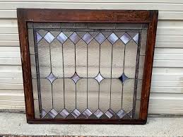 Antique American Stained Leaded Glass Window, 19th Century ...
