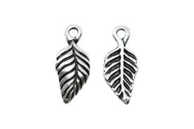 Copper Plated 6.75x15mm Birch Leaf Charm