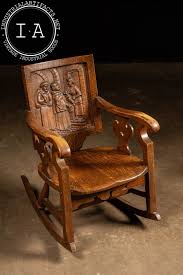 Early 20th Century Carved Oak Rocking Chair - Etsy
