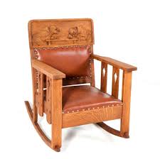 Arts & Crafts Oak Mission Rocking Chair, 1900s | Chairish