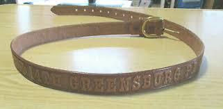 14th Greensburg PA Tooled Leather Belt - Size 40 Brown - Gently Used #4 | eBay