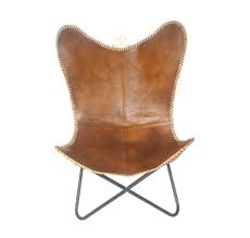 Comfortable Leather Butterfly Chair – Industrial Vintage ...