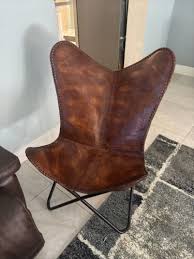 Lounge Accent Relax Arm Chair Folding Leather Butterfly ...