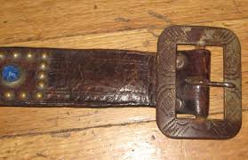 Rivet Head: 1930's Studded Jeweled Belt With Navajo Buckle