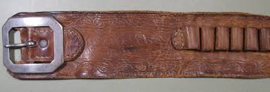 Late 1800s Old West Cartridge Belt & Money Belt, Marked "45 ...