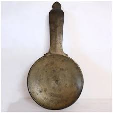 Large Indian Patinated Bronze Tawa Cooking Pan | Chairish