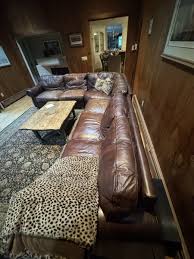 Leather “L”- Shaped Thomasville Couch. Used. Pillows Are Optional. | eBay