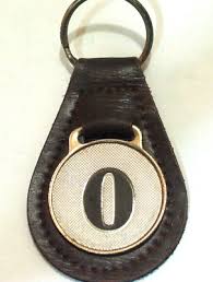 O Initial Keychain Leather Key chain Or maybe for Office K/C ...