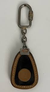 Vintage Classic Fendi Gold Tone & Leather Screw Open Key ...