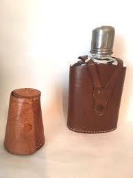 RUMPP Shot Glass Set & Flask Wi / Original Leather Case ...