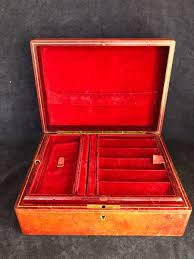 Antique Italian Leather Jewelry Large Box with Working Lock and Original Key. | eBay