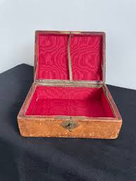 Antique, Leather Box, Brass Ornaments, Encrypted, Original Key, Red Felt Interior, Napoleon III Period, 19th Century, FRANCE - Etsy