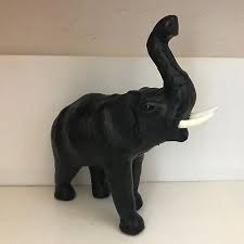 Exquisite Hand Crafted Leather Bull Elephant | eBay