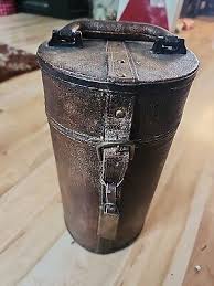 Vintage Leather Container | eBay