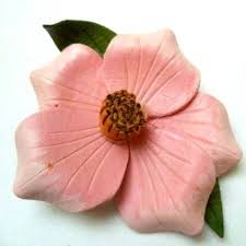 Vintage | Jewelry | Vintage Signed Canada Nc Leather Flower Brooch Pin Jewelry Pink | Poshmark