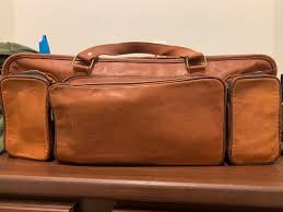 Genuine Natural Leather Knife Culinary Bag Carry Storage ...