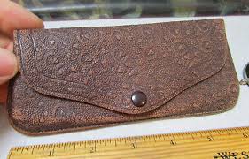 Vintage glasses and leather case, Glasses fold in middle ...