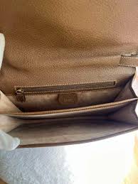 Gucci Vintage Cognac Leather Evening Wristlet Clutch Bag Used | eBay