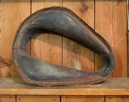 Vintage/antique Leather Horse Collar | Leather Harness Yoke ...