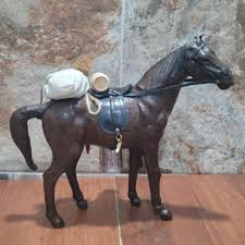 Vintage Leather Full Body Horse Sculpture Farm Fresh Milk ...