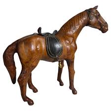 Decorative Leather Horse Model For Sale at 1stDibs | leather ...