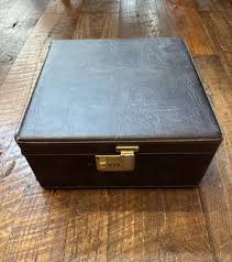 VTG 1960s Leather Case Travel Bar Set 2 Cups Glass Decanter ...