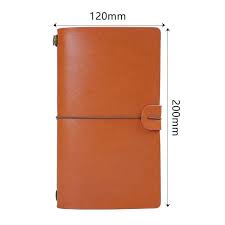 Premium Kraft Notebook with Buckle Strap - Retro Travel ...