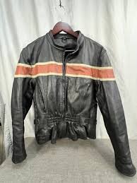 CAFE RACER LEATHER motorcycle jacket M black RACING ...