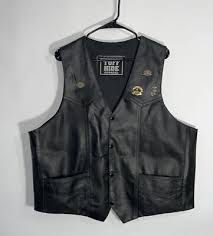 Tuff hide apparel vintage mens leather motorcycle vest XL W ...