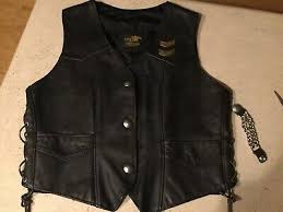womens leather motorcycle vest Large* With Harley Davidson ...