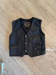 Leather Motorcycle Biker Western Vest , child | Mercari