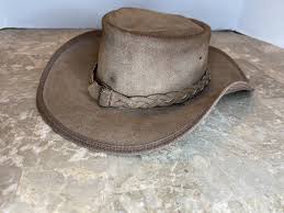 VINTAGE Australian Overlander Genuine Leather Outback Hat ...