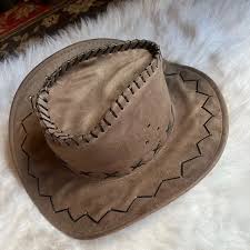 Anthropologie | Accessories | Western Style Boho Suede Taupe ...