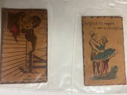 Vintage leather postcards early 1900s LOT C | eBay