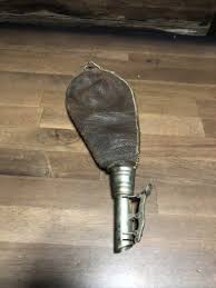 Antique Leather Gunpowder Supplier Flask Made in France | eBay